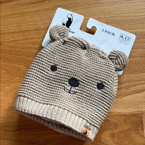 NWT Themed Tan Knit Baby Hat